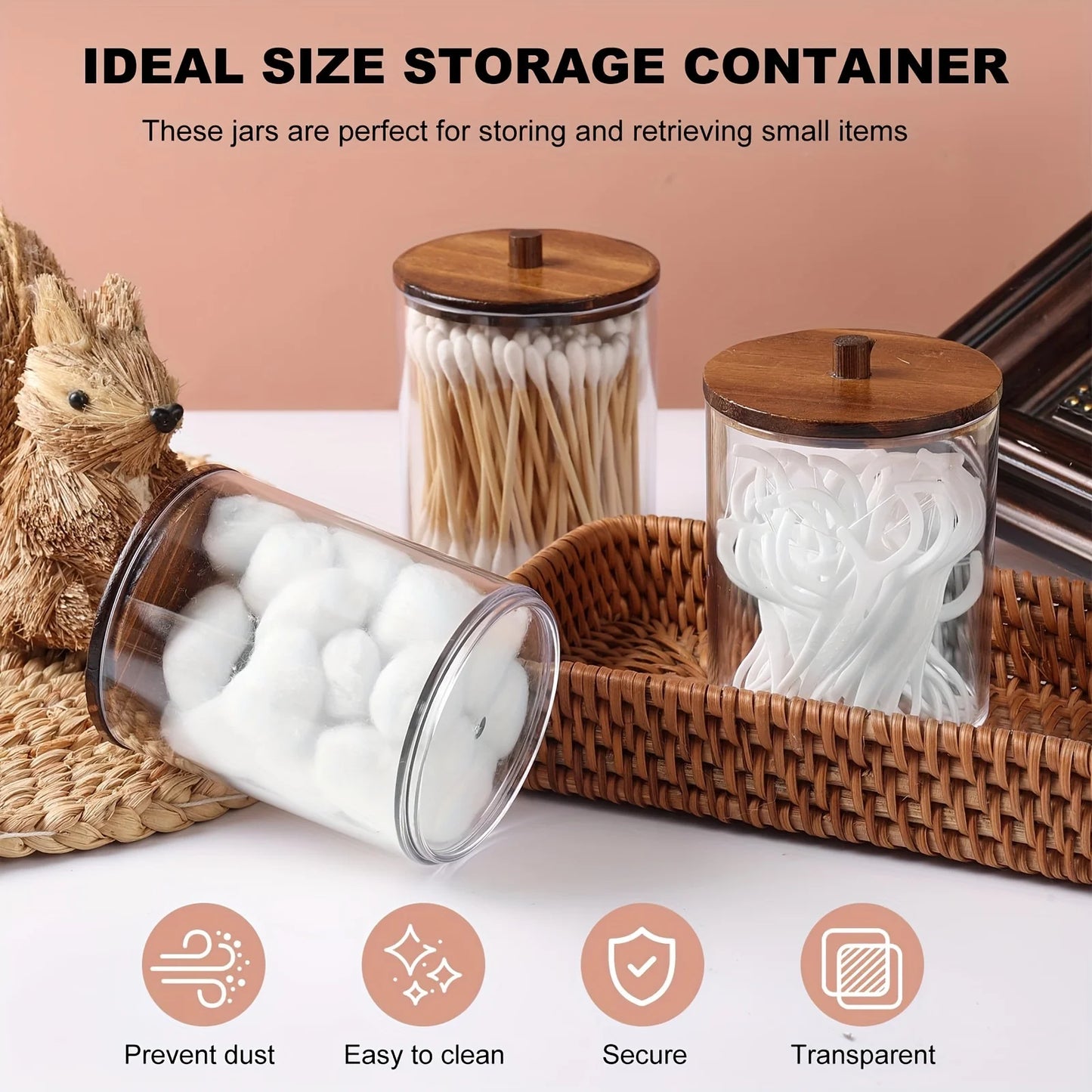 Qtip Holder Dispenser Jars
