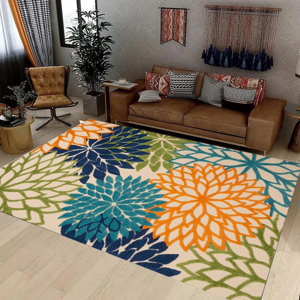 Tropical Botanical Outdoor Area Rug