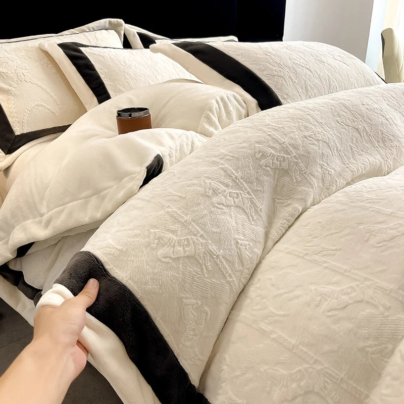 Luxury Milk Velvet Duvet Cover Set