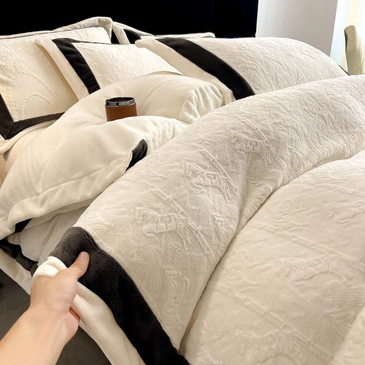 Luxury Milk Velvet Duvet Cover Set