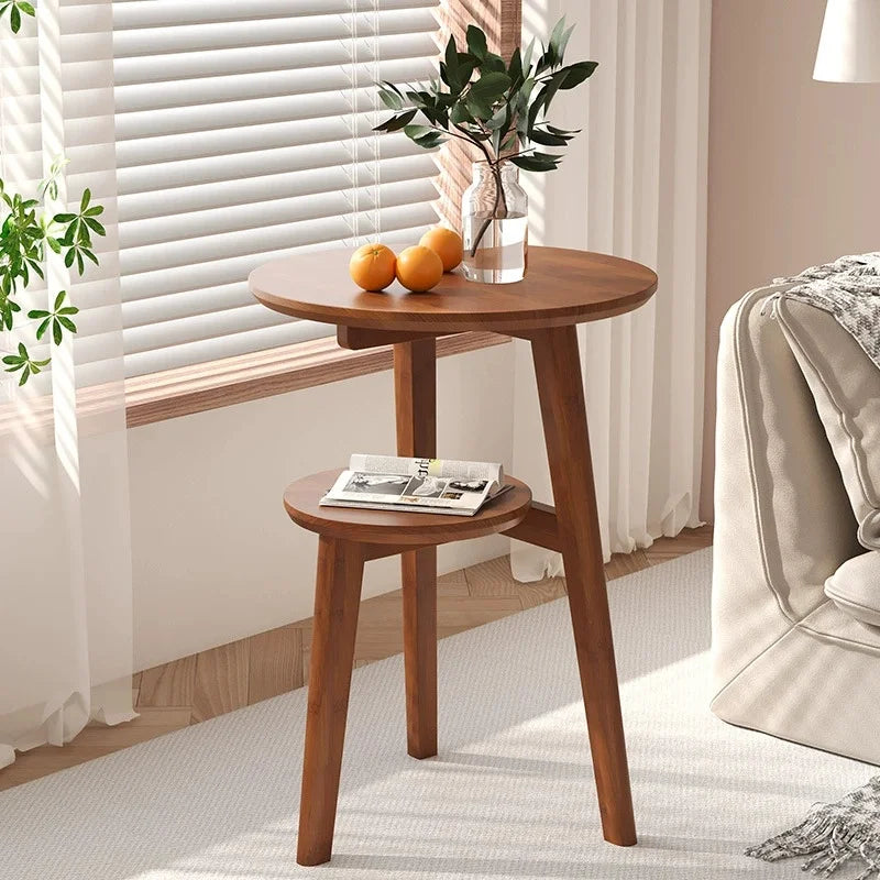 Solid Wood Bedside Cabinet with Storage