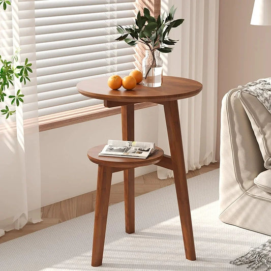 Solid Wood Bedside Cabinet with Storage