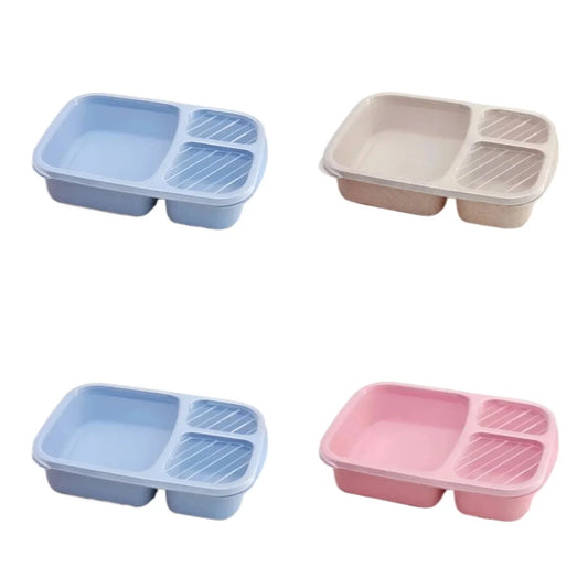 3 Compartment Food Storage Container for Meal Prep & School Lunches