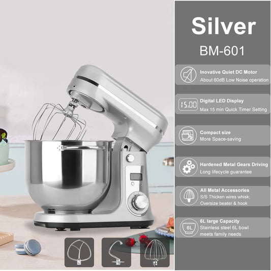 Stand Mixer 1200W with 6-Speed Control