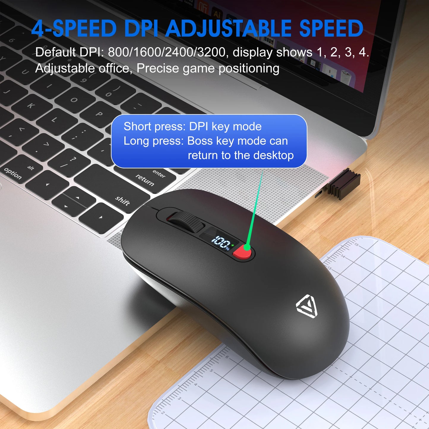 Rechargeable Dual Mode 2.4G Silent Mouse