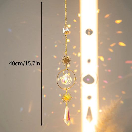 Crystal Suncatcher Wind Chime Hanging Pendant