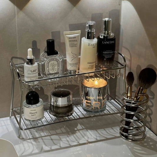 2-Tier Metal Cosmetic Organiser