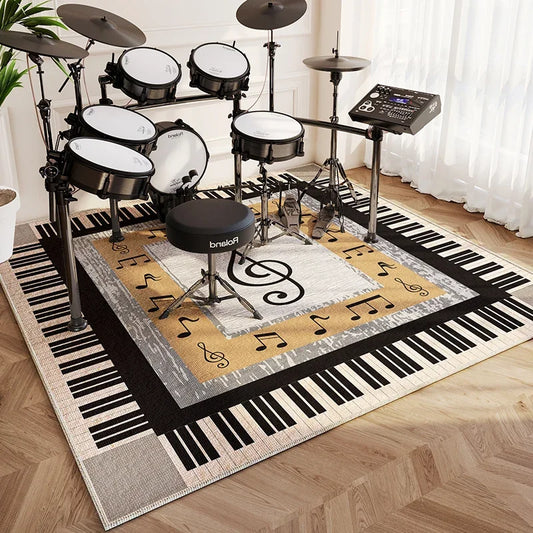 Modern Abstract Music Area Rug