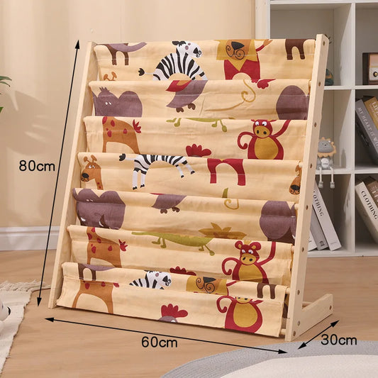Multi-layer Wooden Kids Bookshelf