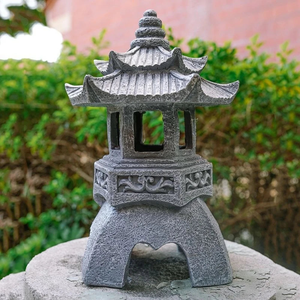 Solar Powered Garden Sculpture with LED Light