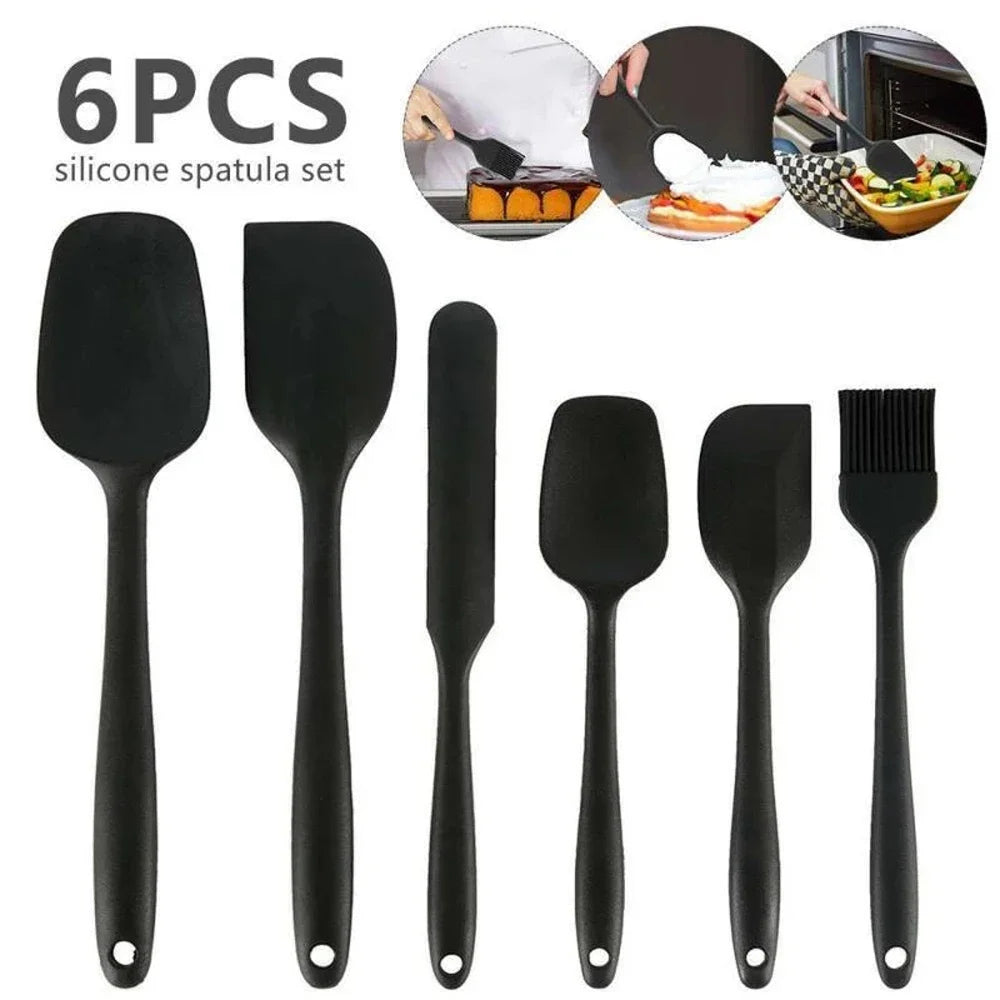 6-Piece Food Grade Silicone Spatula Set