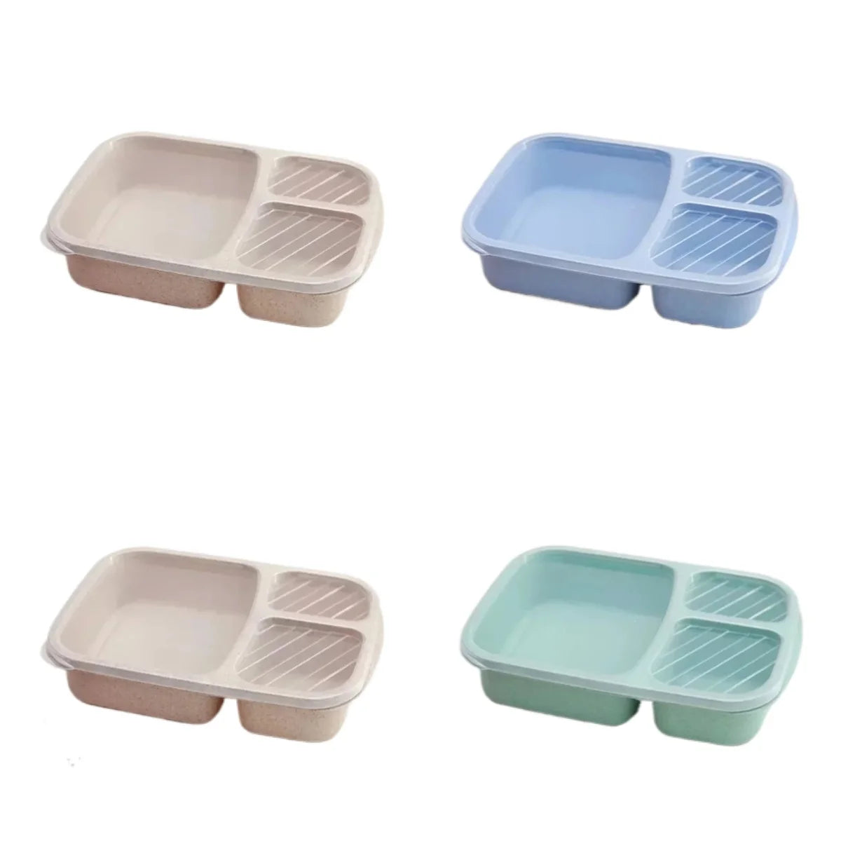 3 Compartment Food Storage Container for Meal Prep & School Lunches