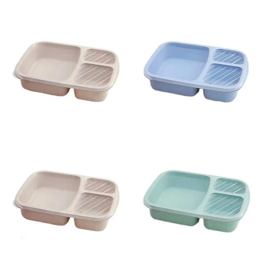 3 Compartment Food Storage Container for Meal Prep & School Lunches