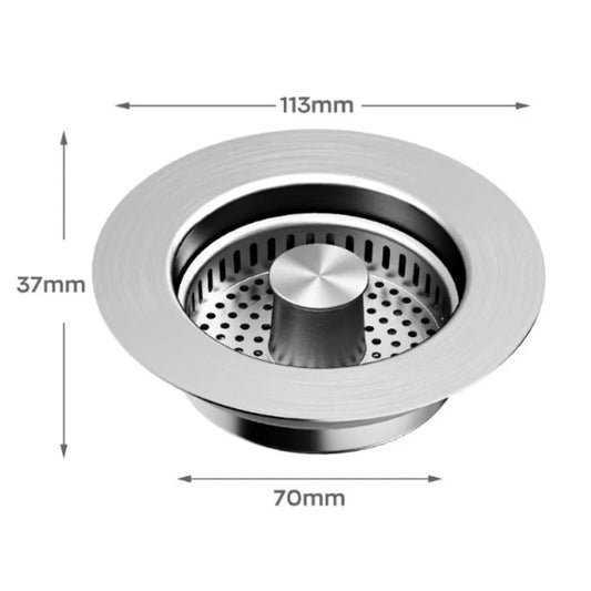 3-in-1 Pop-Up Kitchen Sink Drain Strainer & Stopper