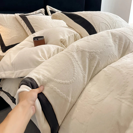 Luxury Milk Velvet Duvet Cover Set