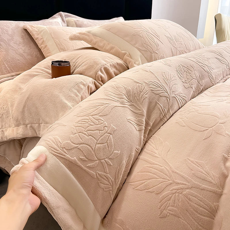 Luxury Milk Velvet Duvet Cover Set