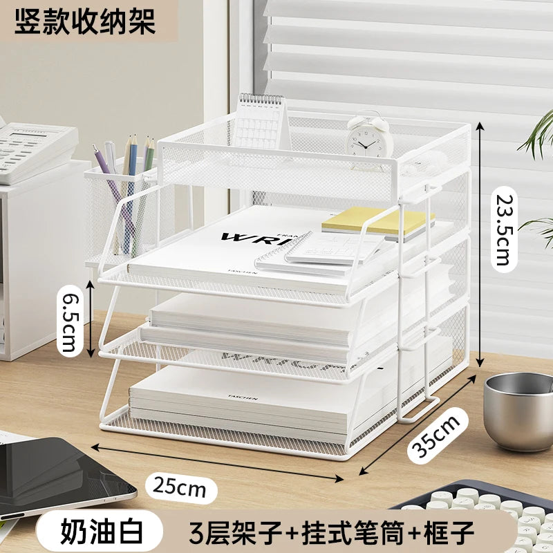 Office File Box Desktop A4 Document Organizer