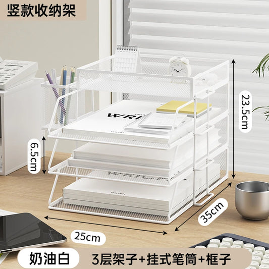 Office File Box Desktop A4 Document Organizer