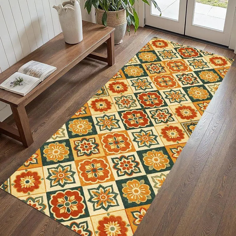 Vintage Floral Hallway Runner Rug
