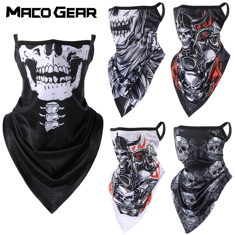 Skull Print Neck Gaiter Mask