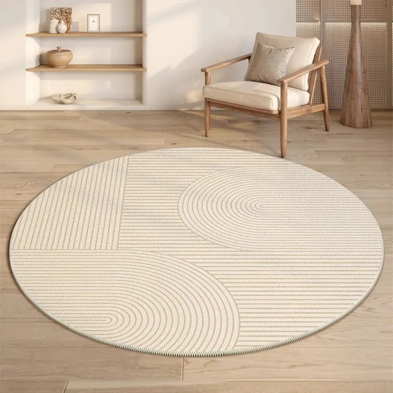 Modern Round Non-Slip Rug for Bedroom
