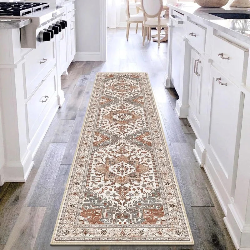 Vintage Persian Floral Runner Rug