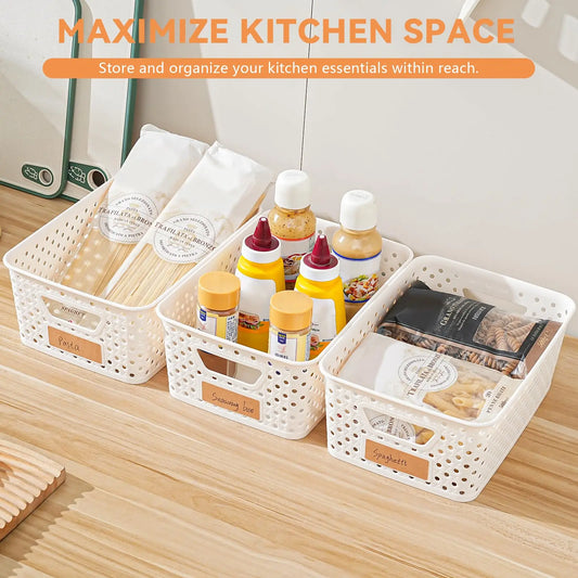 Plastic Storage Basket with Handles