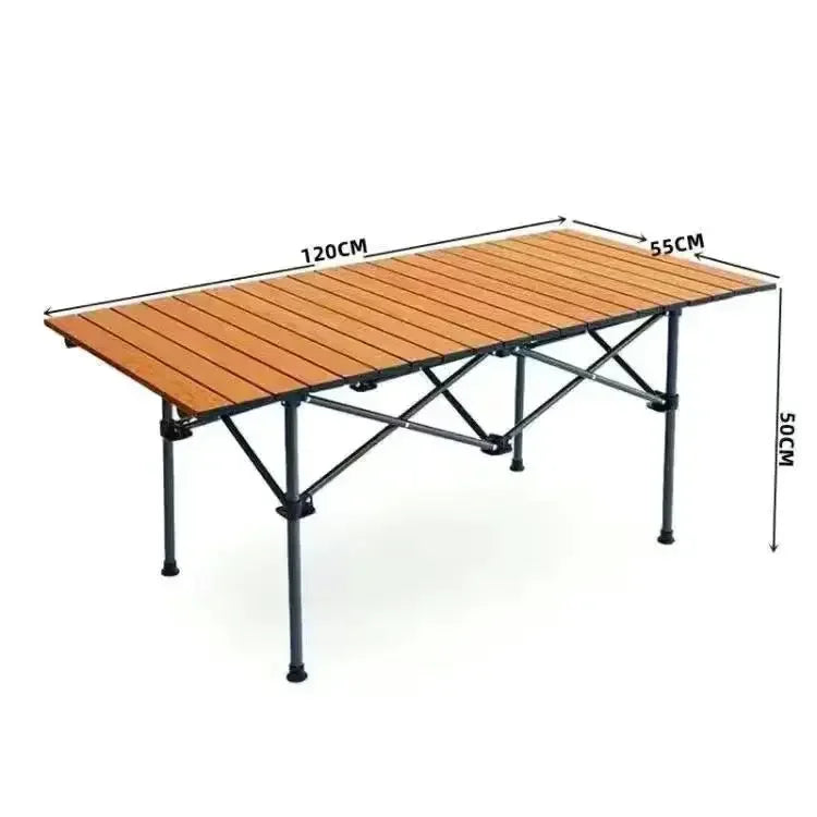 Adjustable Folding Camping Table with Storage Pocket