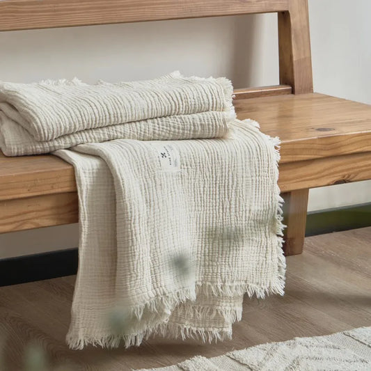 Throw Blanket with Tassels
