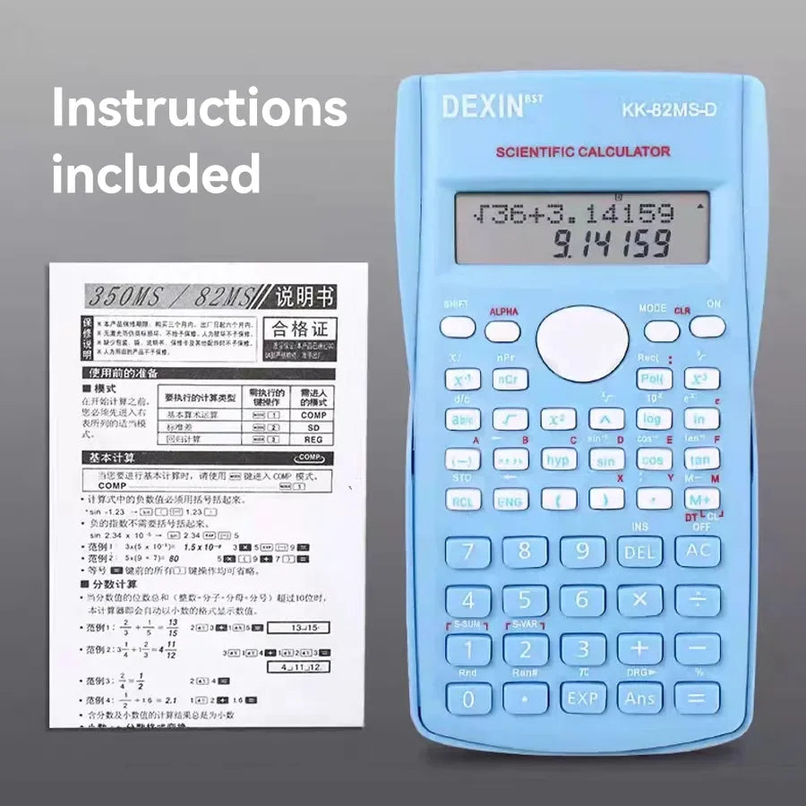 Scientific Calculator 12-Digit Dual Line Display