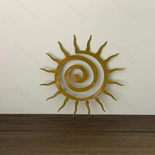 Antique Coiled Star Metal Wall Sculpture