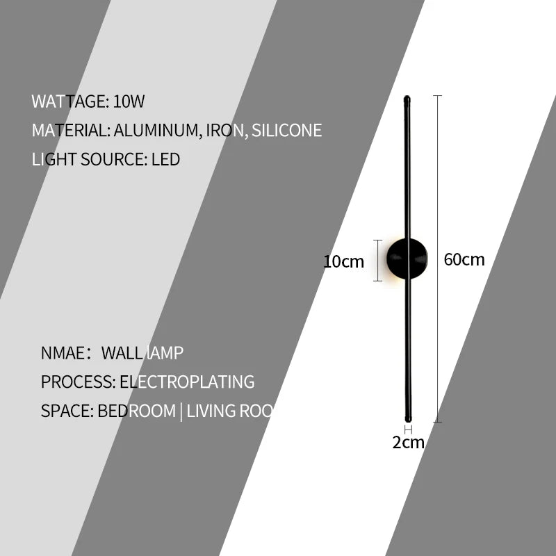 Modern Gold & Black LED Wall Sconce