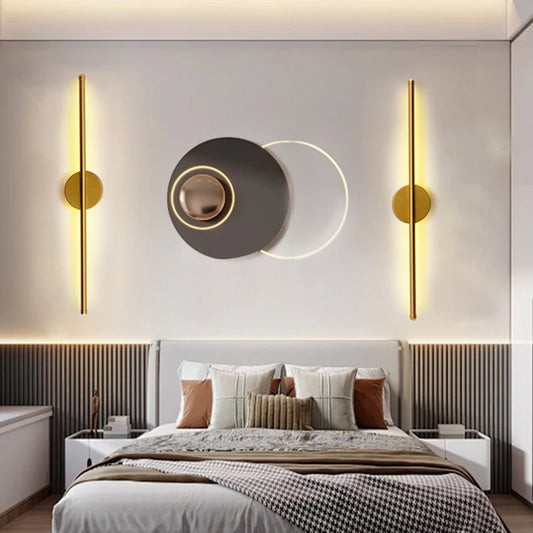 Modern Gold & Black LED Wall Sconce