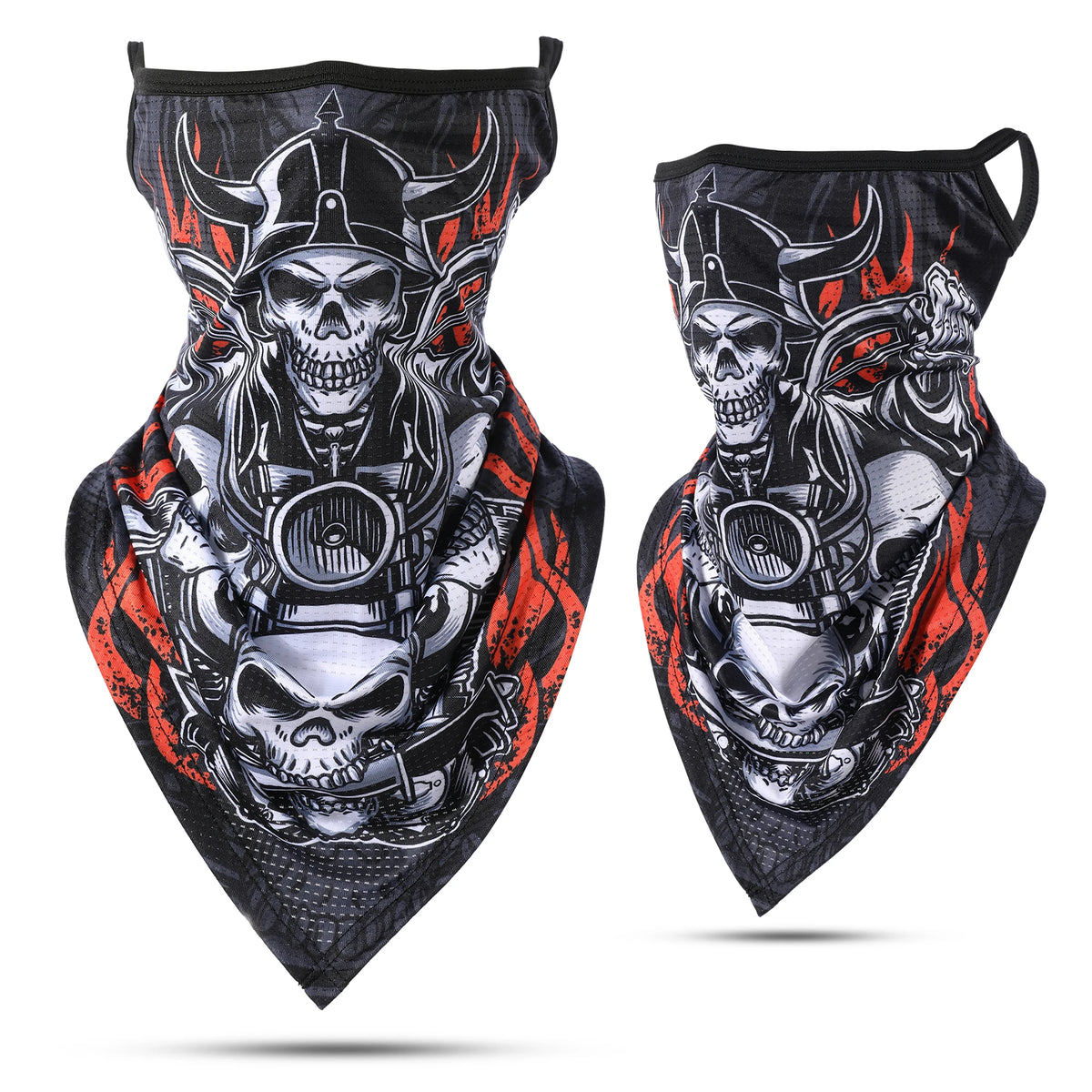 Skull Print Neck Gaiter Mask