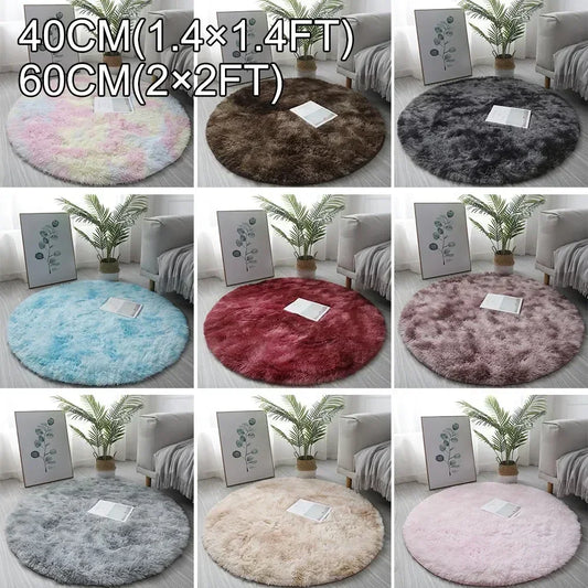 Soft Round Shaggy Rug For Kids