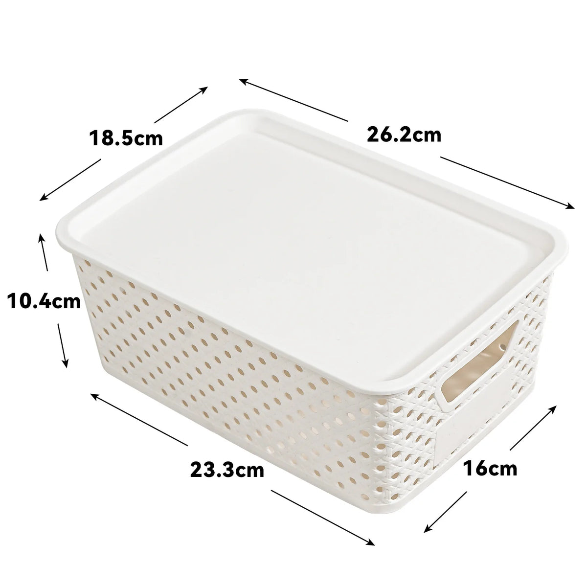 Plastic Storage Basket with Handles