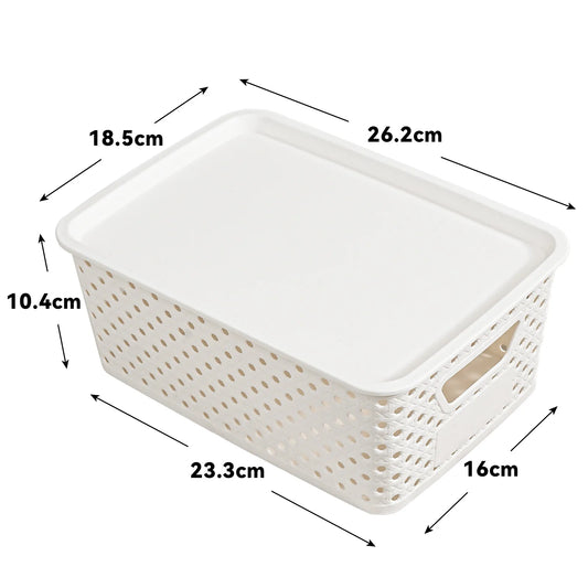 Plastic Storage Basket with Handles
