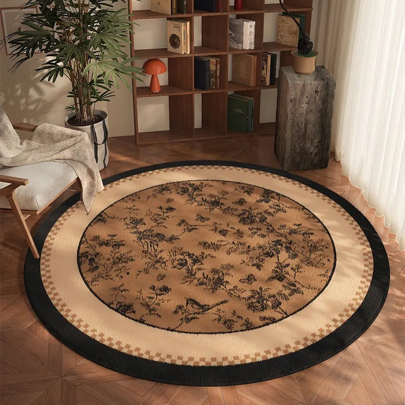 Classic Checkerboard Round Rug