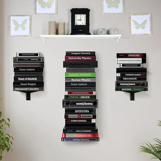 Modern Wall-Mounted Metal Bookshelf