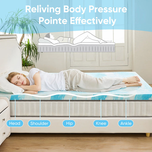 Gel Memory Foam King Mattress Topper
