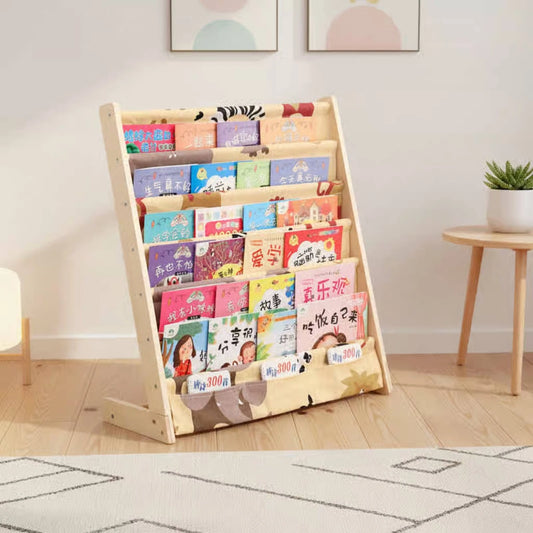 Solid Wood Kids Picture Book Rack