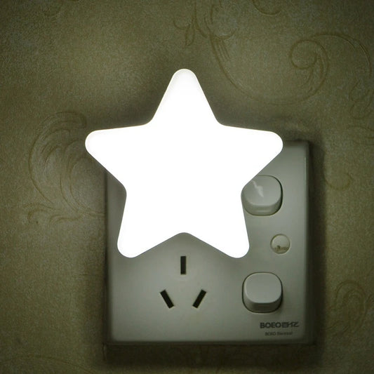 LED Star Night Light Plug-In Bedroom Lamp