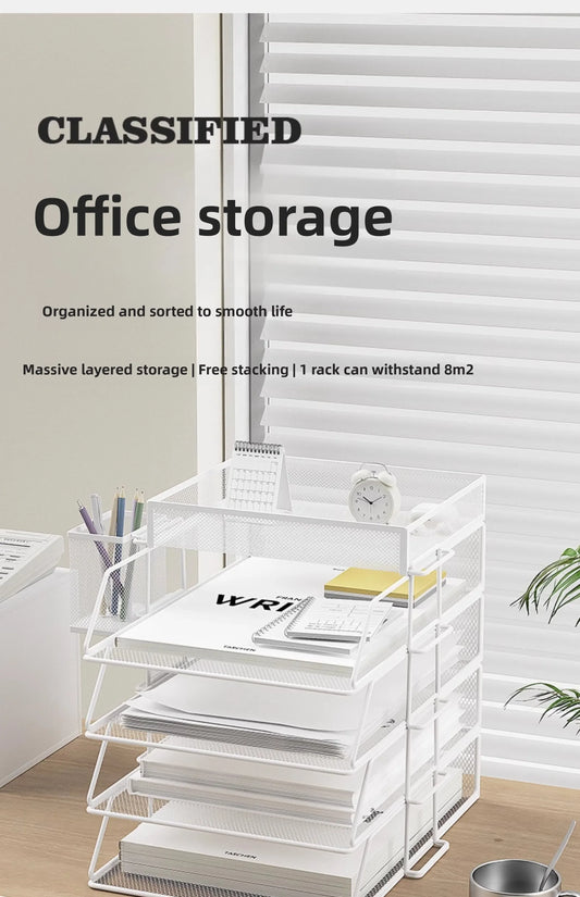Office File Box Desktop A4 Document Organizer