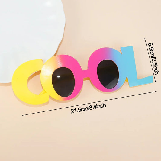Tropical Luau Party Glasses Photo Props Set