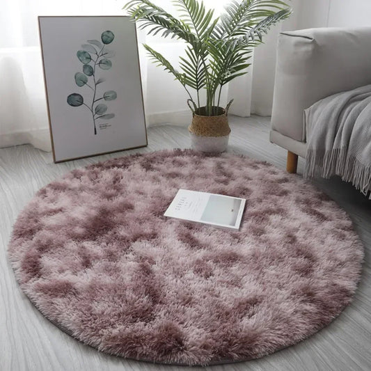Soft Round Shaggy Rug For Kids