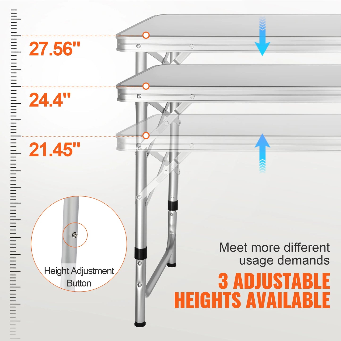 Folding Camping Table with Storage Cupboard