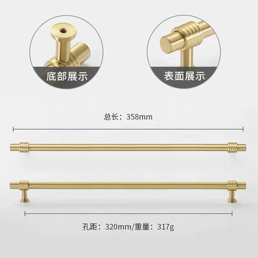 French Solid Brass Cabinet Handles