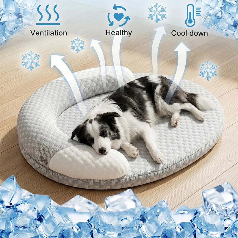 Cooling Ice Silk Pet Bed