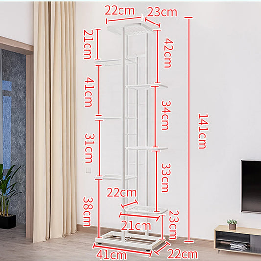 8-Tier Metal Plant Stand with 9 Pot Holders