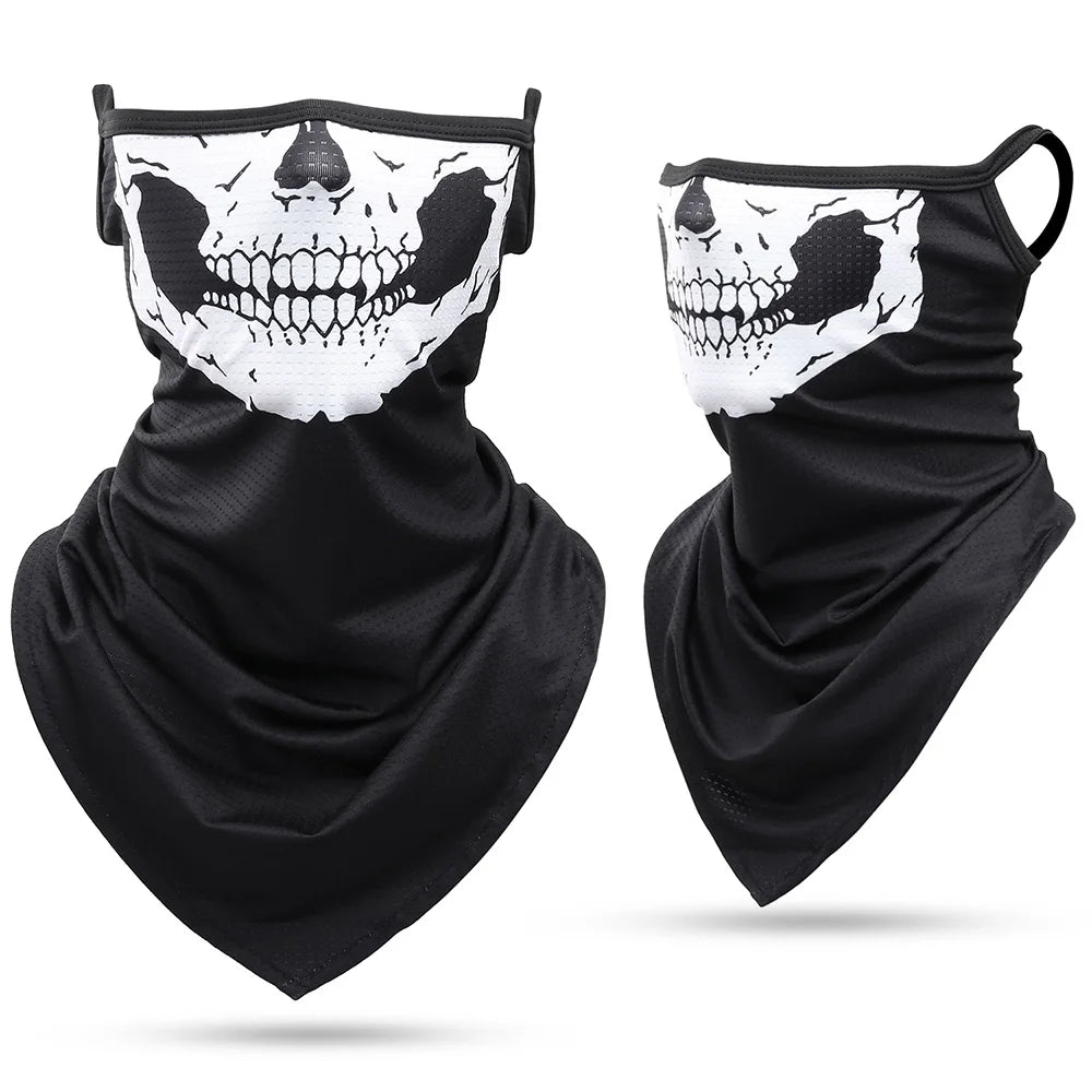 Skull Print Neck Gaiter Mask